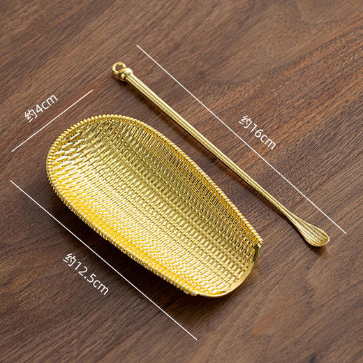 簸箕茶勺茶则竹编纹茶道配件茶荷创意编织茶匙茶则茶拨茶勺功夫茶具茶道配件 商品图8