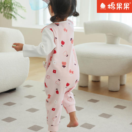 棉果果专柜同款春季新品女童纯棉假两件对开连体衣M122722224001 商品图1