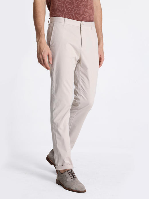 callisto米色弹力长绒棉休闲裤 STCPW3101X 商品图1