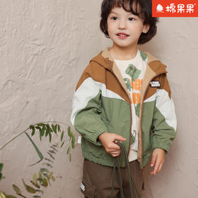 棉果果专柜同款春季新品男童纯棉内里连帽外套M112100424048