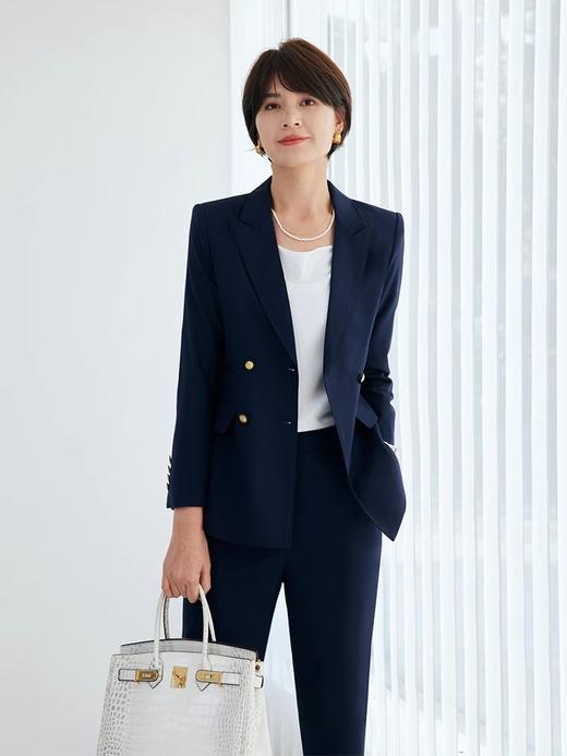 秋冬新款商务律师西装套装藏青色工作服 商品图2