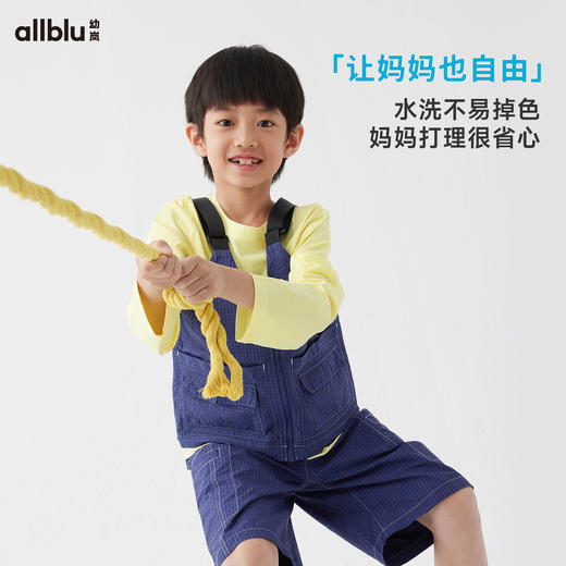 【好友特惠】幼岚耐磨抗造blublu机能牛仔变身马甲24春季新款儿童男女童马甲ZY 商品图3