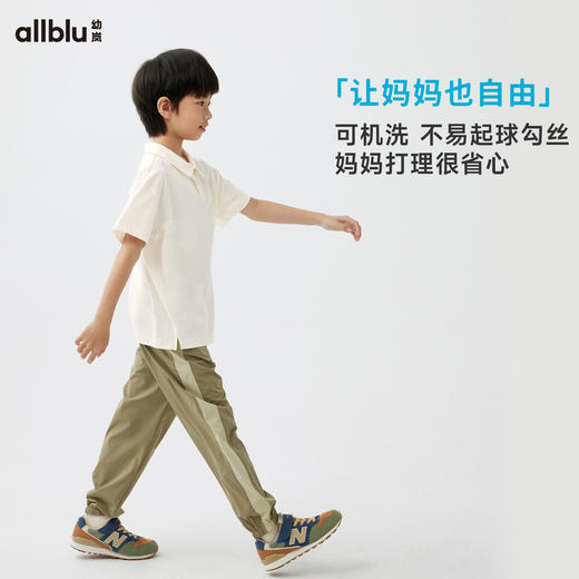 【春Vol.2】幼岚「宣纸速干」柔软亲肤POLO领短袖T恤24春季新款儿童男童T恤ZY 商品图3