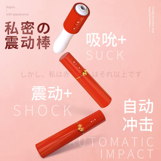 君岛爱口红跳蛋震动棒女用自慰器具吮吸脉冲振动棒成人情趣性用品 商品图3