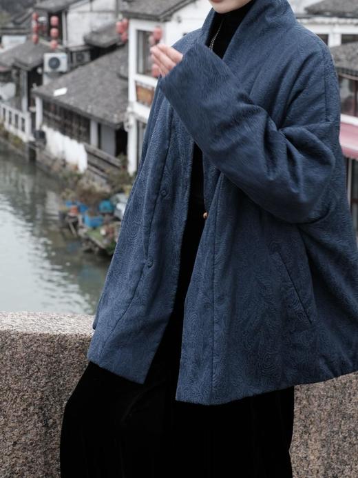 盛唐牡丹 |真丝提花老虎扣男士棉服 商品图1