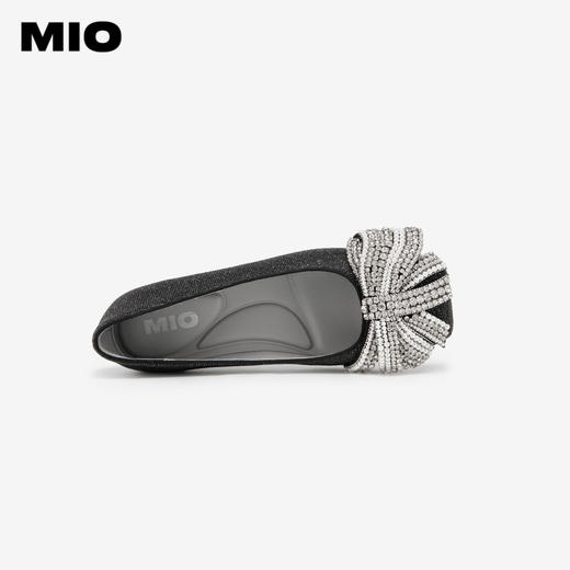 MIO米奥春季复古方头低跟浅口单鞋蝴蝶钻饰甜美小单鞋女鞋M241433703 商品图2