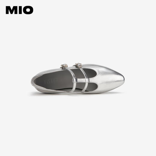 MIO米奥春季秀气尖头时尚袢带低跟复古通勤玛丽珍鞋女鞋M241440604 商品图2