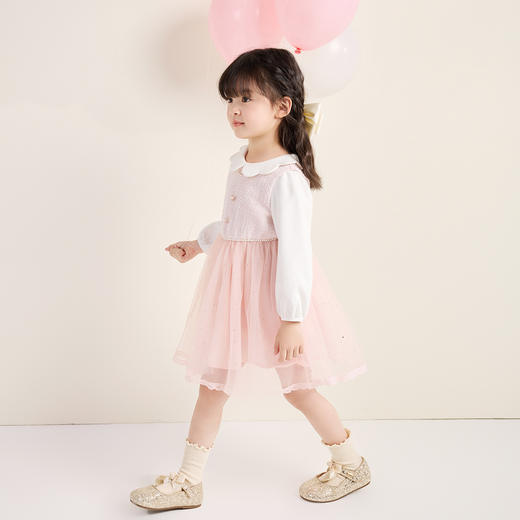 笛莎Deesha 连衣裙2024春季新款小童网纱连衣裙 商品图2