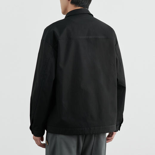 【Q】【新款DX】大依优型大码翻领外套衬衫夹克时尚雷萨加肥加大休闲胖子宽松外套上衣男装潮流 商品图3