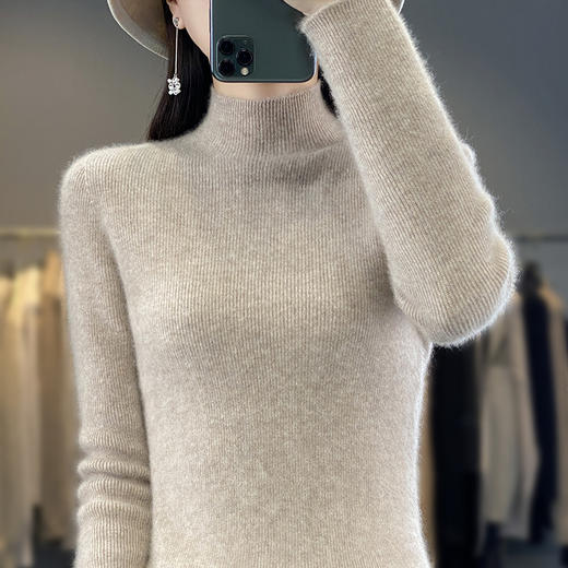 秋冬季新款女针织衫厚款毛衣长袖保暖上衣内搭打底SZ2710 商品图4