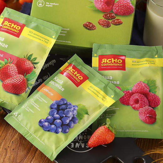 俄罗斯爱比可牌混合水果免煮麦片45g*6包 商品图6