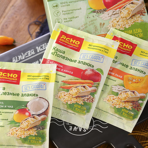 俄罗斯爱比可牌混合水果免煮麦片45g*6包 商品图3