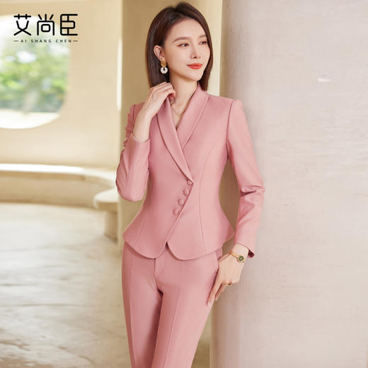 艾尚臣高级感西装套装裙女时尚气质修身显瘦播音艺考主持人工作装 商品图5