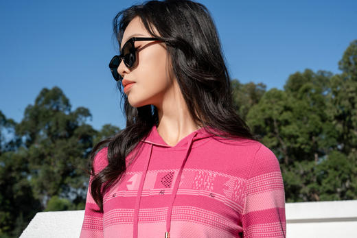 奇威双色泡泡花针法渐变条纹针织0AF0504714 商品图10