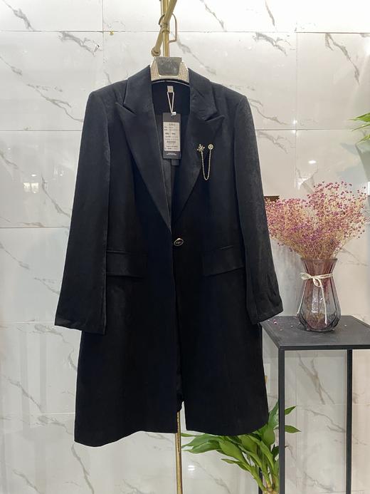 A7093         洋气气质西装领修身显瘦百搭中长款风衣外套 商品图4