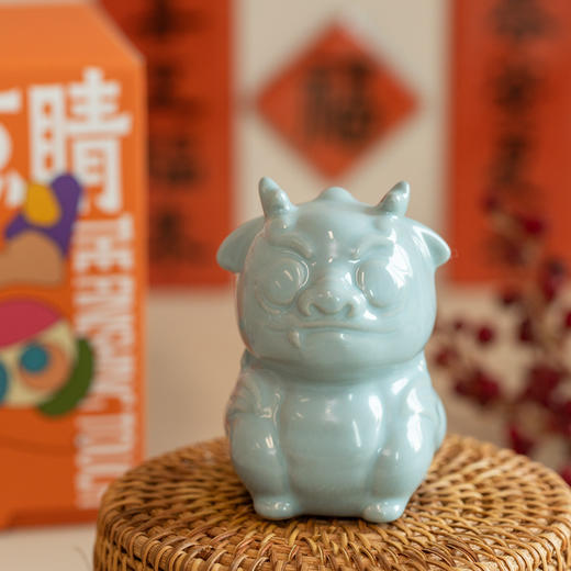 汝山明 龙年-画龙点睛汝窑小摆件 商品图1