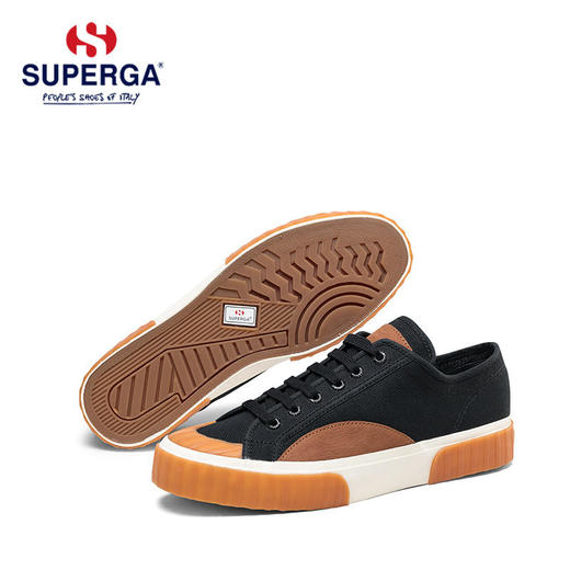 【2025中秋专享】SUPERGA男鞋工装ins户外时尚百搭潮流系带S00GRQ0拼色板鞋帆布鞋（瑕疵品不退不换） 商品图3