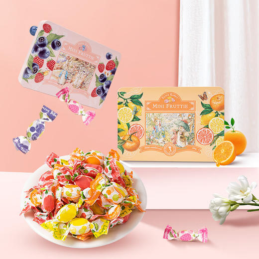 比得兔莓果味/柑橘味夹心糖果300g 清新果香晶莹剔透高颜值 064011/064012 商品图1