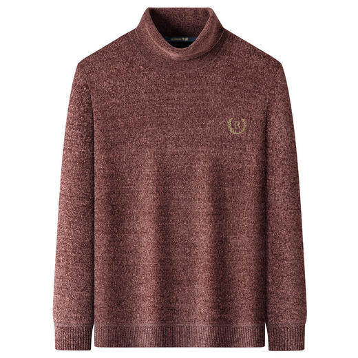 27DKLWD261R【加绒加厚】罗蒙秋冬款雪尼尔高领毛衣男士针织衫男士毛衣保暖男士针织衫 商品图1