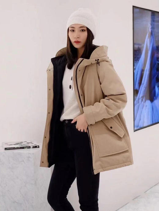 【高品质私服】【小禾同款经典工装风派克时装羽绒服】90白鹅绒，防风，防钻绒级别，品质佳，弹性足，保暖性强【无标出货 介意慎拍】 商品图8