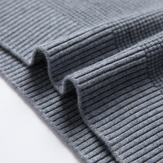 【华夫格含羊毛】罗蒙秋冬肌理感polo衫男长袖针织衫男休闲百搭毛衣男t恤 商品图10