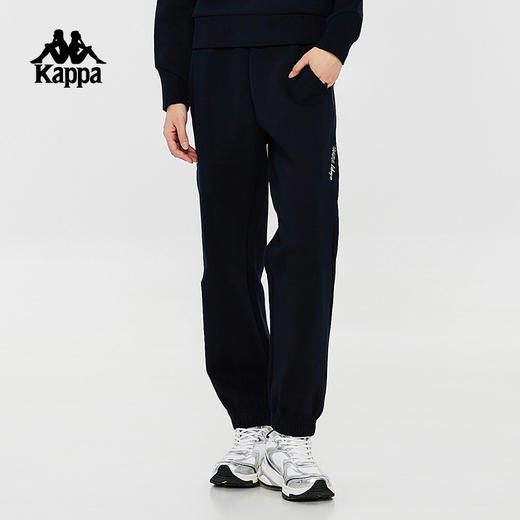 Kappa卡帕针织休闲裤2024新款女春字母长裤收口小脚卫裤K0E22AK42 商品图0