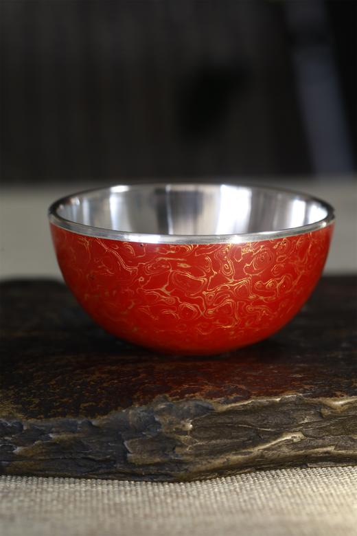大漆银杯°压手杯（漆纹随机） 商品图2