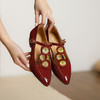 复古法式低跟花朵玛丽珍鞋，漆皮时尚尖头浅口单鞋MBJR&708【预售5天】 商品缩略图2