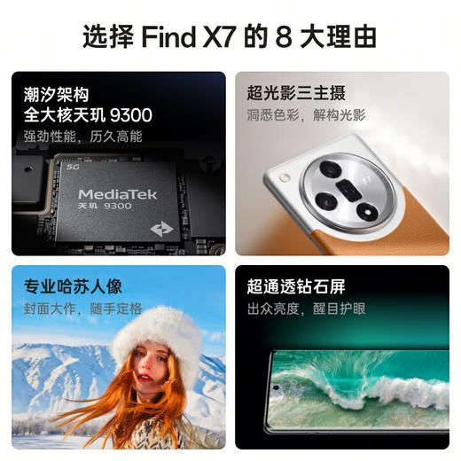 OPPO Find X7 16GB+512GB 烟云紫 天玑 9300 超光影三主摄 专业哈苏人像 长续航 5G 拍照 AI手机 商品图3