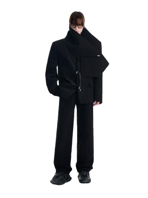 TIWILLTANG启世录“圣翼绗寂”绗棉高级感垂感直筒休闲长西裤子 商品图3