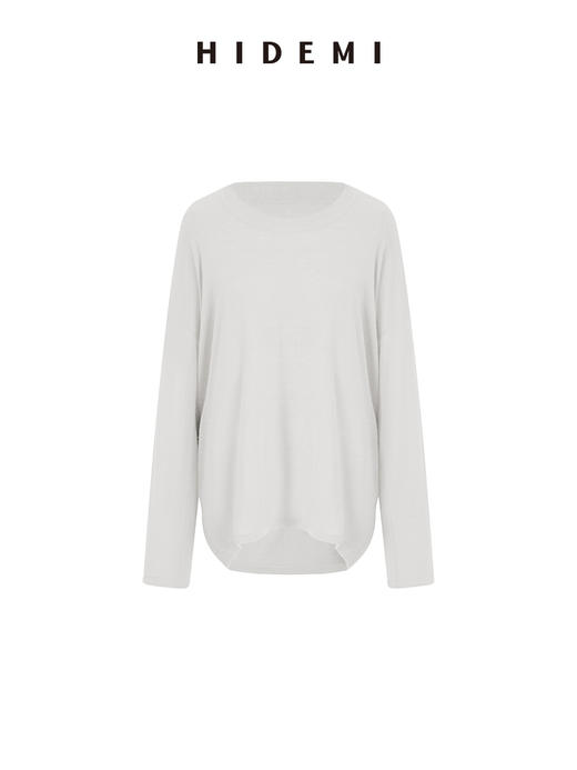 HIDEMI “我们的第一件龟背T”系列美利奴羊毛基础款简约柔软圆领打底衫 商品图11