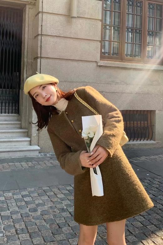 Le Malene 气质圆领咖啡色小香风外套 17450 商品图2