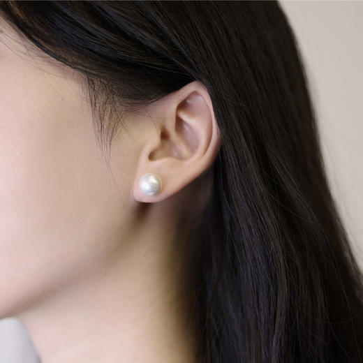 含晖·淡水珍珠素钉S925银（10-11mm）白/黄 商品图4