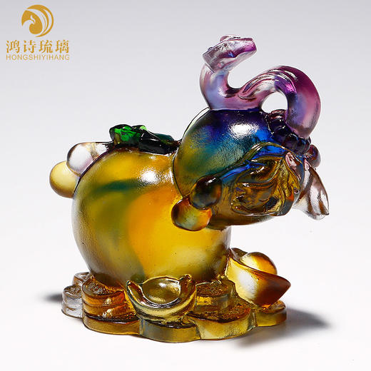 【样品特惠5.5折，无原包装仅1件，无货退款】琉璃天然葫芦工艺品摆件玄关中式家居客厅电视柜饰品乔迁新居礼品【不支持补差，非质量问题不退不换】S 商品图1