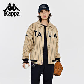 Kappa卡帕复古针织开衫2024新款男运动条纹休闲长袖外套K0E12WK03