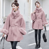 双面羊毛大衣，秋冬新款时尚气质高级感斗篷狐狸毛领羊毛呢外套HR-MLYF2379 商品缩略图3