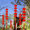 春节新年【植绒小灯笼串挂饰】三五连串植绒灯笼 装饰户外 街道树上布置 商品缩略图3