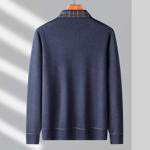 27DKYP2712【加绒加厚】罗蒙秋冬含羊毛t恤男长袖polo衫男加绒休闲毛衣男士针织衫 商品图4