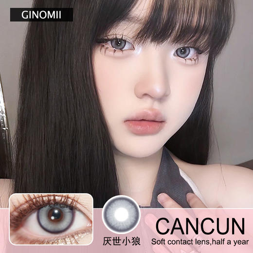 GINOMII半年抛隐形眼镜 厌世小狼 一副/2片 商品图0