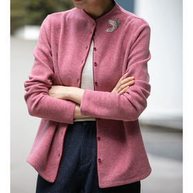 刺绣中式衬衫，文艺亲肤绒面棉外套上衣开衫HS23666