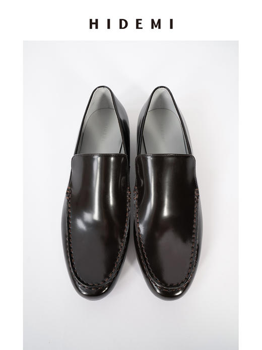 HIDEMI 极简进口牛皮乐福平底鞋 商品图3