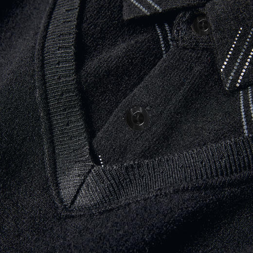 27DKTD9106【海利绒面料】罗蒙速暖绒内里加绒假两件衬衫领针织衫男士毛衣男衬衫 商品图8