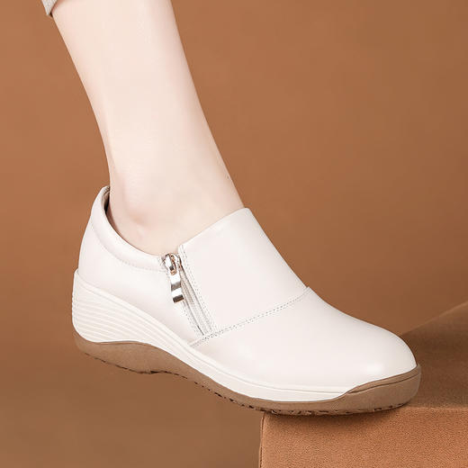 舒适休闲，新款厚底全真皮妈妈鞋系带拼色女鞋子BZ-ZC013-21B 商品图7