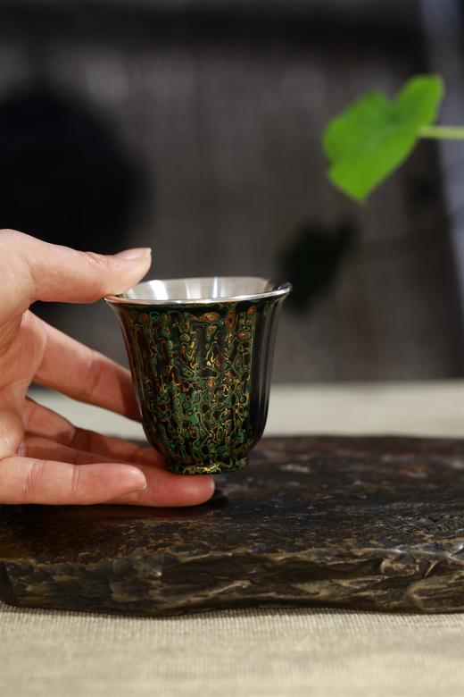 大漆银杯°闻香杯（漆纹随机） 商品图6