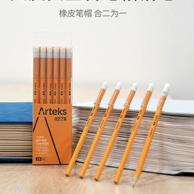 大皮头六角杆带笔帽2B铅笔