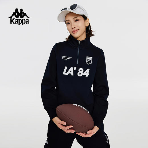 Kappa卡帕针织套头衫2024新款女春运动卫衣印花休闲长袖K0E22WT41 商品图2