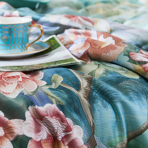 【6F】富安娜国绣独幅床单四件\国风系列·如画河山，吊牌价6980~7980，+199元，再得吊牌价1980~2380的蚕丝大豆暖芯春秋被\星婉1条 商品图5