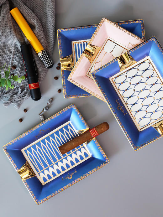 【清仓特惠3折，仅2件，无货退款】诺轩ins北欧陶瓷烟灰缸创意家用客厅 欧式个性潮流办公室大号烟缸 商品图3