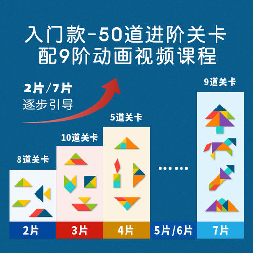 【莎林】磁性智慧七巧板最新款磁力进阶书本式传统式延伸式 商品图6