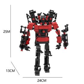 马桶人积木兼容乐高Skibidi toilet马桶人VS监控人积木泰坦音响人